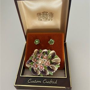 Vintage Earrings and Broach set